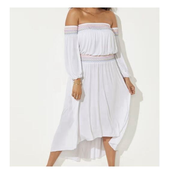 NWT Swimsuits for All Elle Dress Cover Up Size M 10/12 Rainbow Resort Wear Midi - Picture 2 of 14